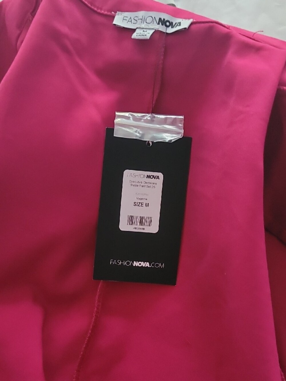 Fashion Nova DARK MAGENTA DOUBLE BREASTED Blazer & Pants Suit NEW WITH TAG L - Picture 14 of 17